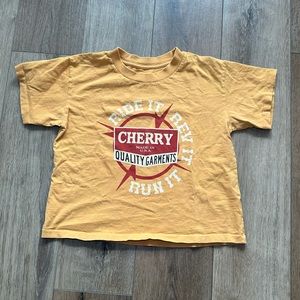 CHERRY LA BURNT ORANGE CROPPED BOXY TEE